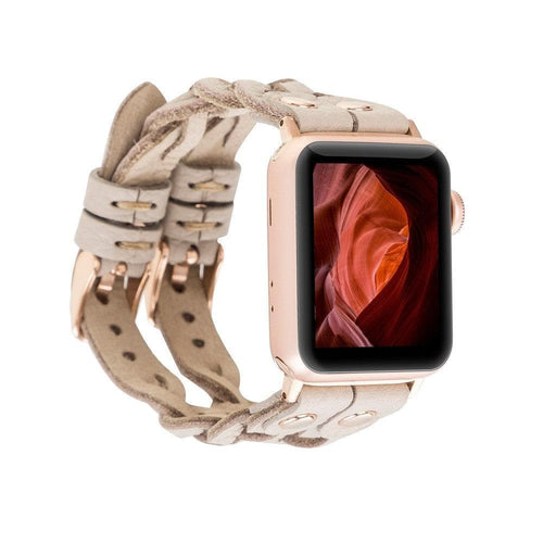 Load image into Gallery viewer, York Ferro Style Leather Apple Watch Double Band-0
