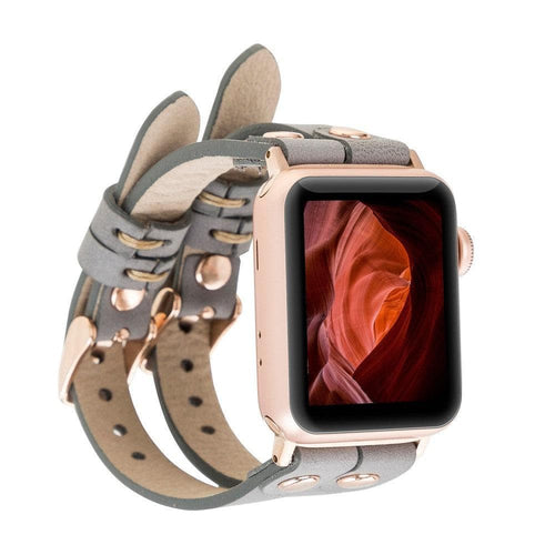 Load image into Gallery viewer, Ely Leather Apple Watch Double Band-9
