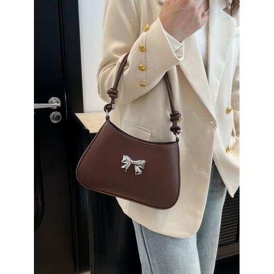 Bow PU Leather Knotted Strap Handbag – An Epitome of Elegance