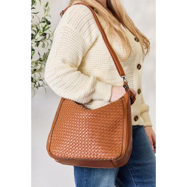 SHOMICO Elegant Woven Vegan Leather Handbag