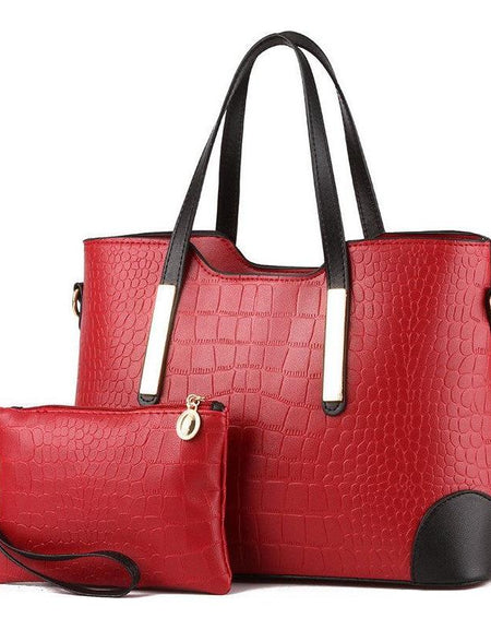 Luxury Fashion Two-Piece Colour Contrast Handbag