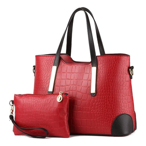 Load image into Gallery viewer, Luxury Fashion Two-Piece Colour Contrast Handbag
