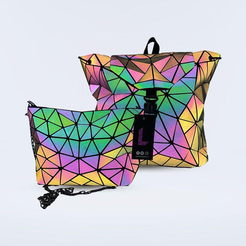 Load image into Gallery viewer, Lumination Life! Holographic Backpack &amp; Purse Bundle
