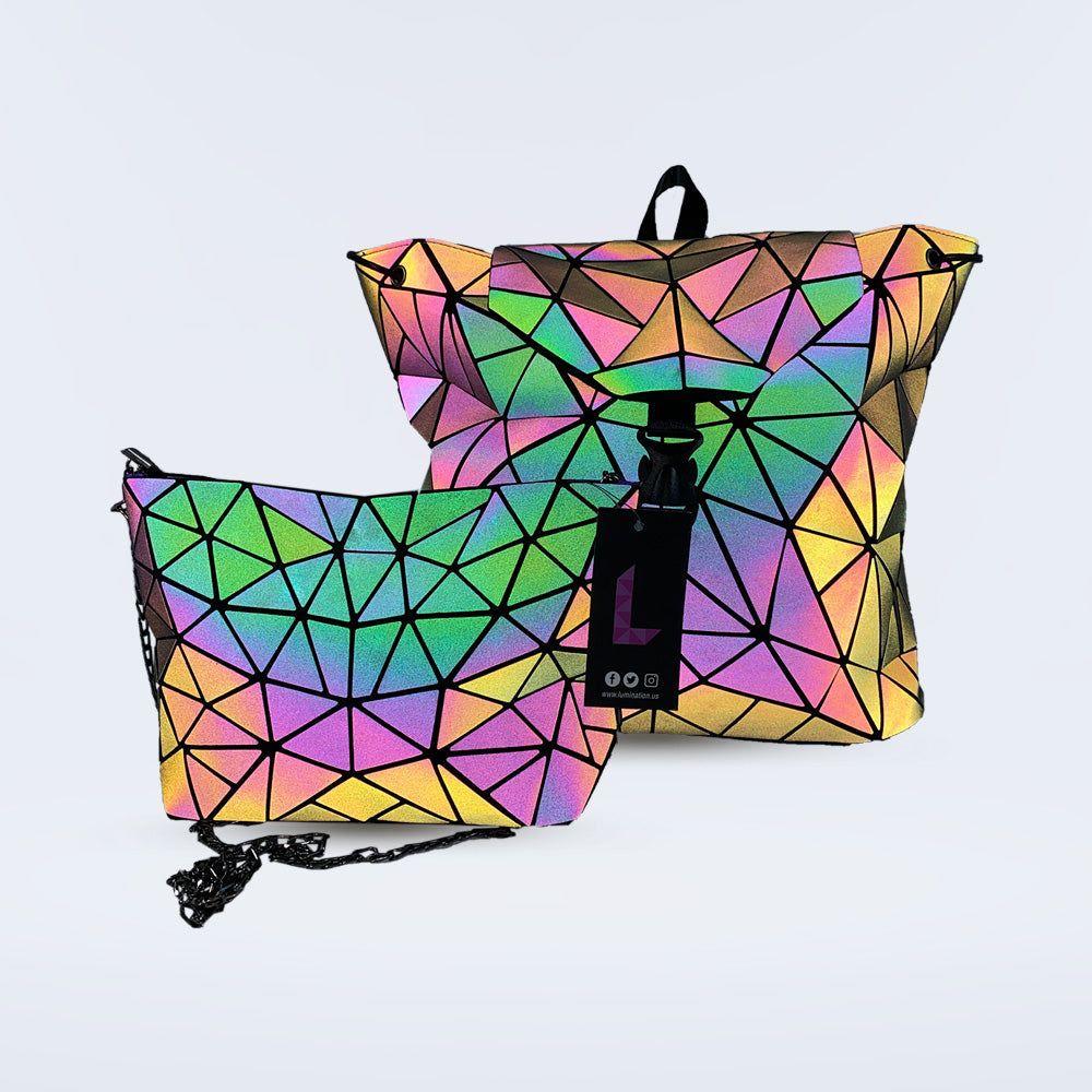 Lumination Life! Holographic Backpack & Purse Bundle