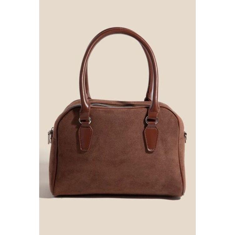 Fame Faux Leather Handle Boxy Handbag: Luxury Meets Versatility