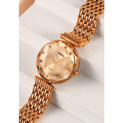 Load image into Gallery viewer, Facet Brilliant Swiss Ladies Watch J5.845.M - A Timeless Elegance in Rose Gold
