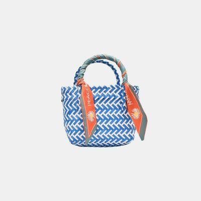 Load image into Gallery viewer, Contrast Woven Handbag with Ribbon
