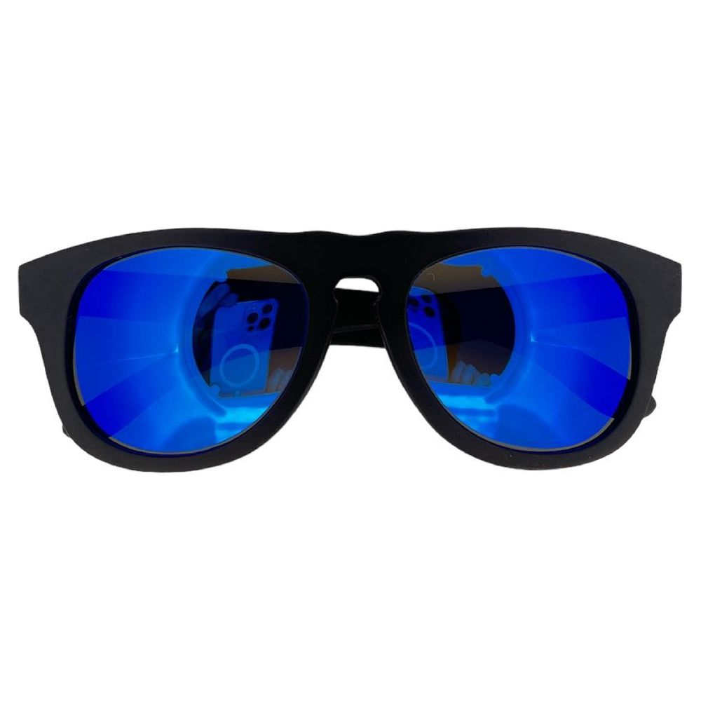 Limited Eyewood Dream - Black - Wayfarer/Aviator - Blue Mirror Lenses-1