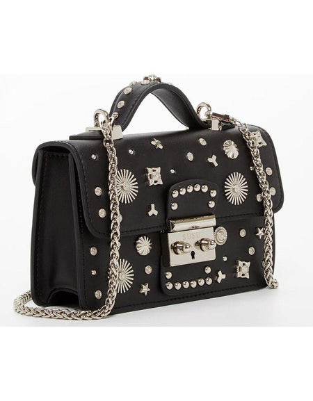 SUSU The Hollywood Studded Leather Crossbody Black