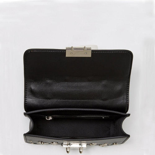 Load image into Gallery viewer, SUSU The Hollywood Studded Leather Crossbody Black
