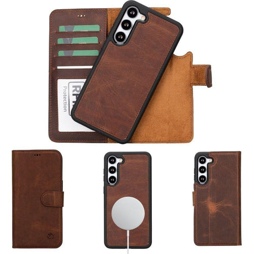 Load image into Gallery viewer, Buffalo Leather Samsung Galaxy S24 Plus Wallet with Detachable Case-22
