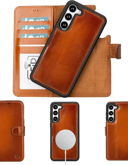 Buffalo Leather Samsung Galaxy S24 Plus Wallet with Detachable Case-0