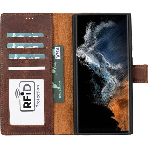 Load image into Gallery viewer, Buffalo Leather Samsung Galaxy S24 Ultra Wallet with Detachable Case-27
