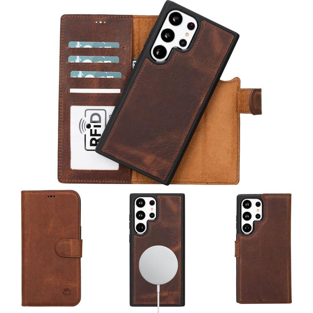 Buffalo Leather Samsung Galaxy S24 Ultra Wallet with Detachable Case-22