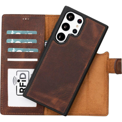 Load image into Gallery viewer, Buffalo Leather Samsung Galaxy S24 Ultra Wallet with Detachable Case-26
