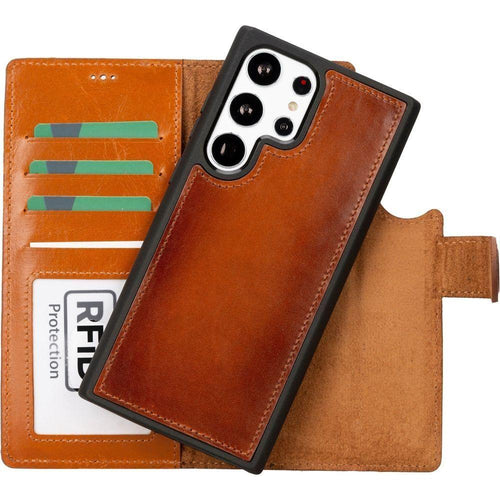 Load image into Gallery viewer, Buffalo Leather Samsung Galaxy S24 Ultra Wallet with Detachable Case-4
