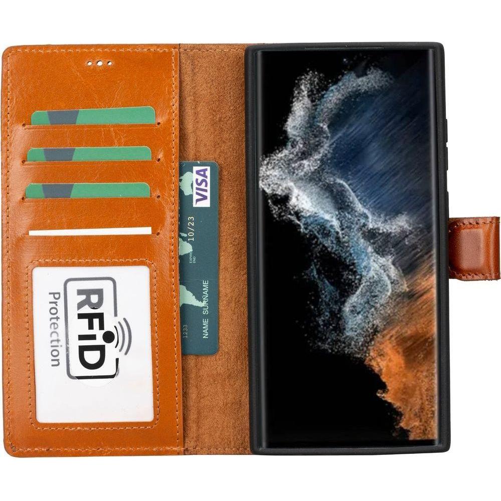 Buffalo Leather Samsung Galaxy S24 Ultra Wallet with Detachable Case-6