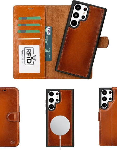 Buffalo Leather Samsung Galaxy S24 Ultra Wallet with Detachable Case-0