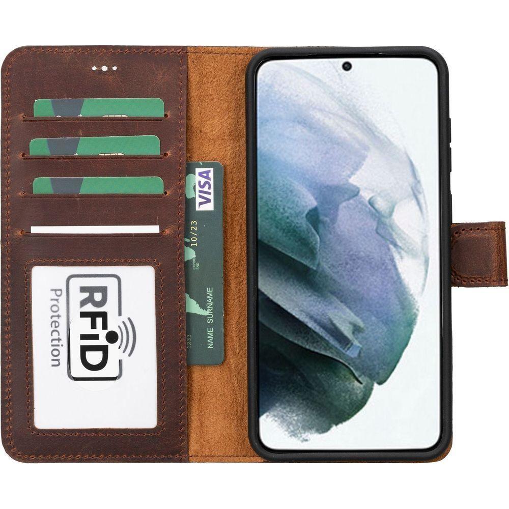 Buffalo Leather Samsung Galaxy S24 Wallet with Detachable Case-28