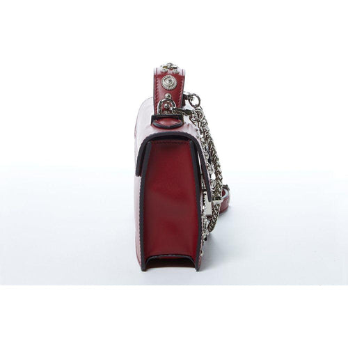 Load image into Gallery viewer, SUSU The Hollywood Studded Leather Crossbody Bag in Burgundy
