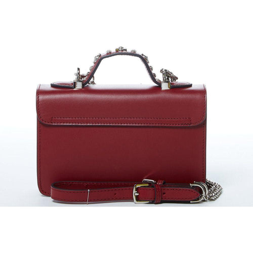 Load image into Gallery viewer, SUSU The Hollywood Studded Leather Crossbody Bag in Burgundy
