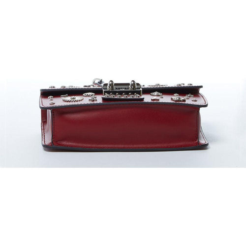 Load image into Gallery viewer, SUSU The Hollywood Studded Leather Crossbody Bag in Burgundy
