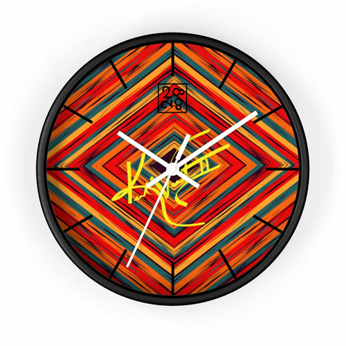 2882Time™ Boho Tribe Diamond Stripe Geometric Clock