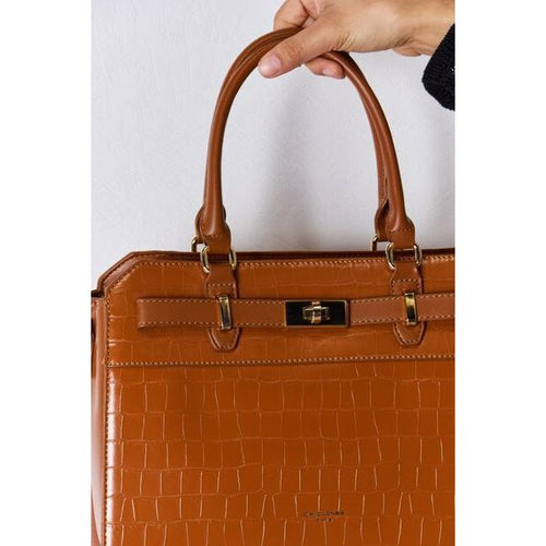 Load image into Gallery viewer, David Jones Texture PU Leather Handbag - Elevate Your Elegance
