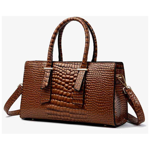 Load image into Gallery viewer, Designer Textured PU Leather Handbag - A Statement of Elegance
