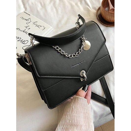 Chain PU Leather Detachable Shoulder Strap Handbag