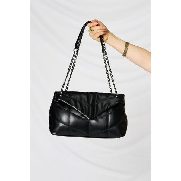 SHOMICO PU Leather Chain Handbag - A Touch of Elegance