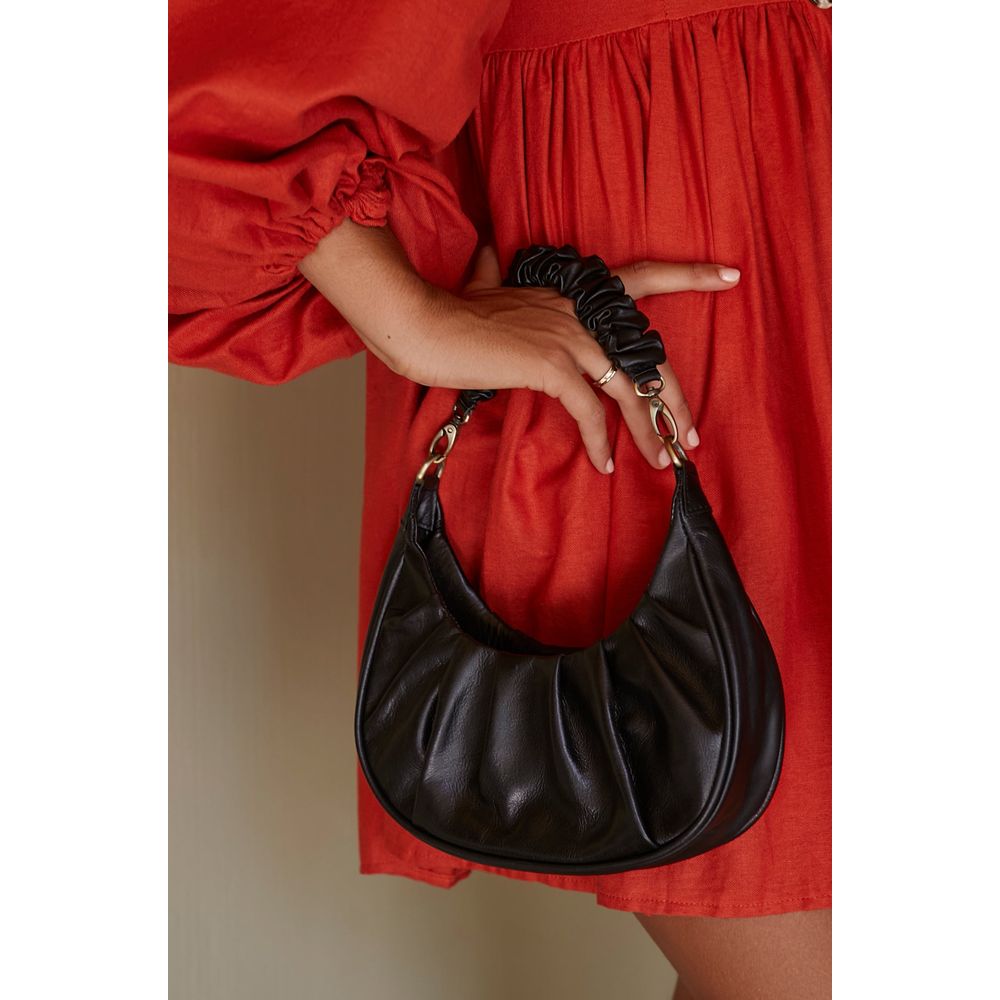 Camille Ruched Leather Bag