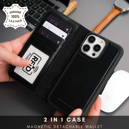 Load image into Gallery viewer, Casper iPhone 16 Pro Leather Wallet Case | MagSafe-6
