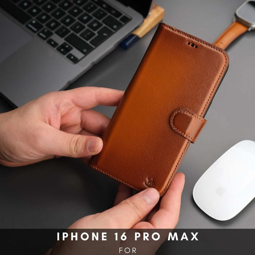 Load image into Gallery viewer, Casper iPhone 16 Pro Max Leather Wallet Case | MagSafe-1
