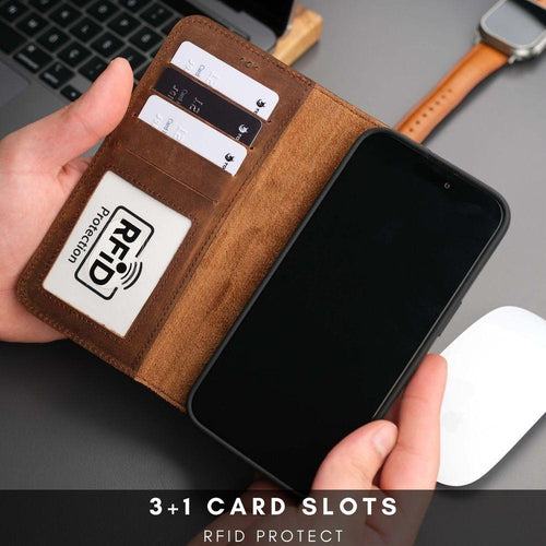 Load image into Gallery viewer, Casper Leather iPhone 14 Pro Wallet Case | MagSafe-3
