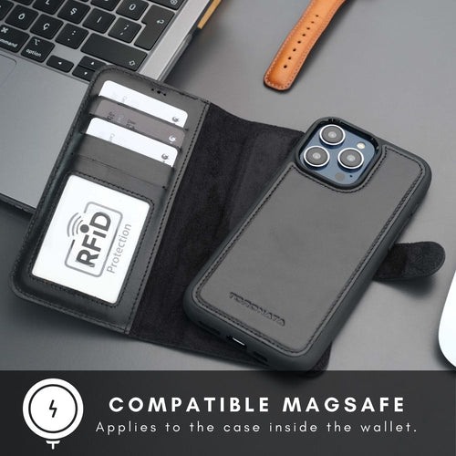 Load image into Gallery viewer, Casper Leather iPhone 15 Pro Max Wallet Case | MagSafe-22
