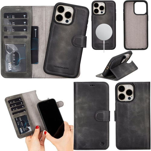 Load image into Gallery viewer, Casper Leather iPhone 15 Pro Max Wallet Case | MagSafe-36
