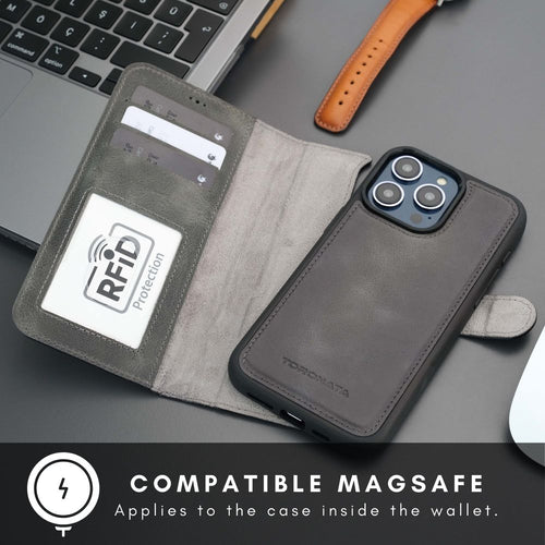 Load image into Gallery viewer, Casper Leather iPhone 15 Pro Max Wallet Case | MagSafe-40
