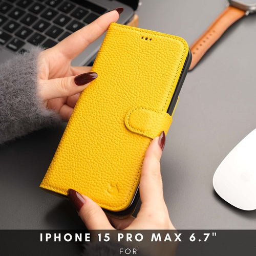 Load image into Gallery viewer, Casper Leather iPhone 15 Pro Max Wallet Case | MagSafe-65
