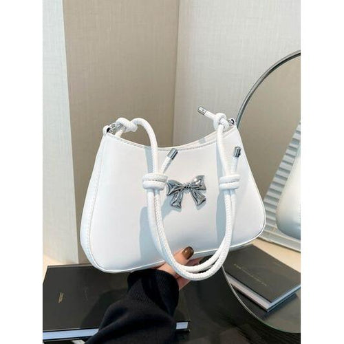 Load image into Gallery viewer, Bow PU Leather Knotted Strap Handbag – An Epitome of Elegance
