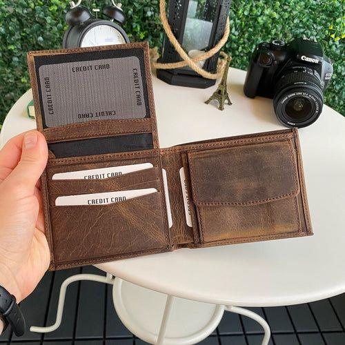 Load image into Gallery viewer, Zendar - Genuine Leather Classic Trifold Men&#39;s Wallet
