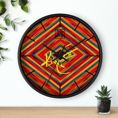 2882Time™ Boho Tribe Diamond Stripe Geometric Clock