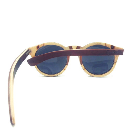 Load image into Gallery viewer, Cinnamon Swirl Skateboard Sunglasses, Polarized with Wooden Case
