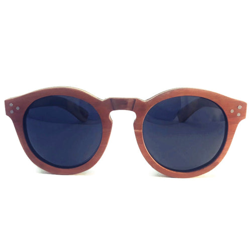 Load image into Gallery viewer, Cinnamon Swirl Skateboard Sunglasses, Polarized with Wooden Case
