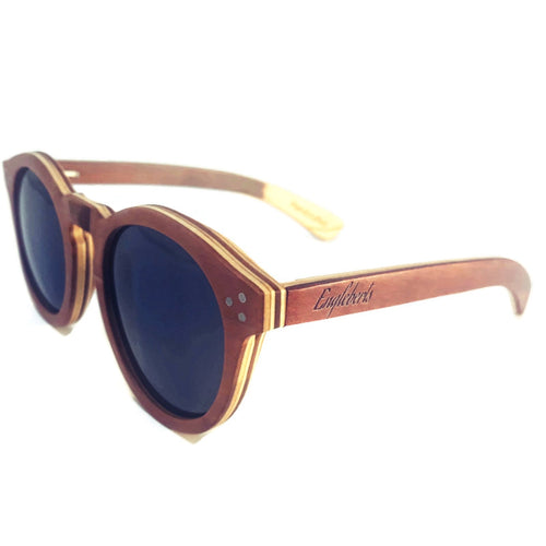 Load image into Gallery viewer, Cinnamon Swirl Skateboard Sunglasses, Polarized with Wooden Case
