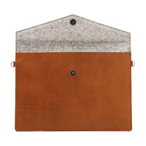 Load image into Gallery viewer, Geometric Goods MacBook Leather Sleeve with Zipper Pocket
