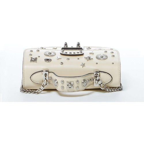 Load image into Gallery viewer, SUSU The Hollywood Leather Crossbody with Studs in Vanilla Custard
