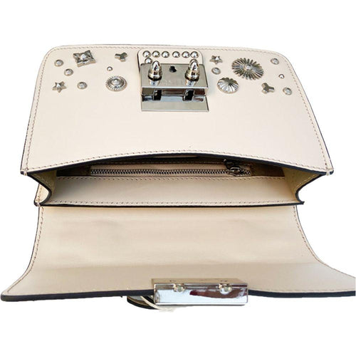 Load image into Gallery viewer, SUSU The Hollywood Leather Crossbody with Studs in Vanilla Custard
