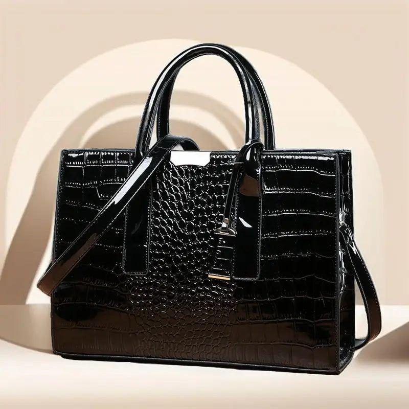 Crocodile Print Women Handbag - Exquisite Elegance