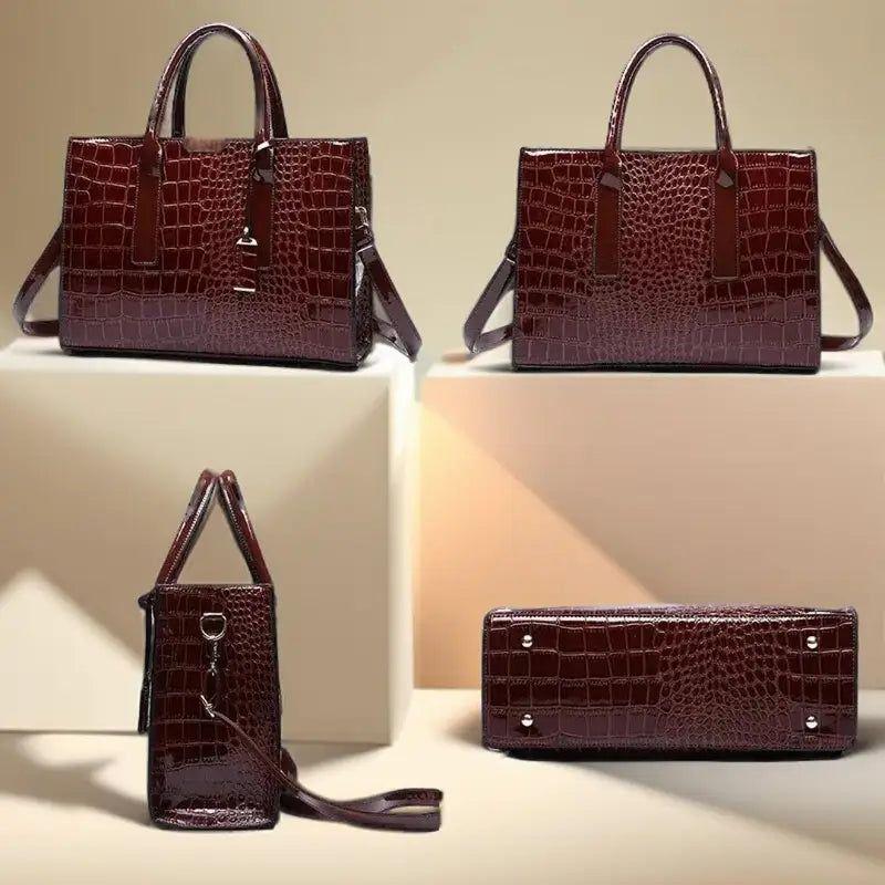 Crocodile Print Women Handbag - Exquisite Elegance